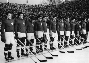 Swiss National Ice Hockey Team 1947 .