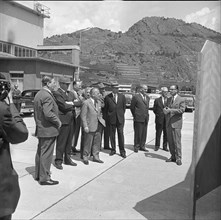 Members of Federal Council visiting the Valais;.