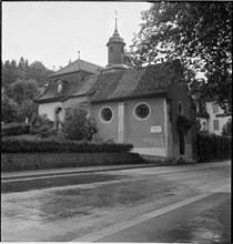 Bauen UR 1961: Church with commemorative plaque Alberik Zwyssig.