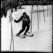 Racing skier Adolf Mathis, 1960.