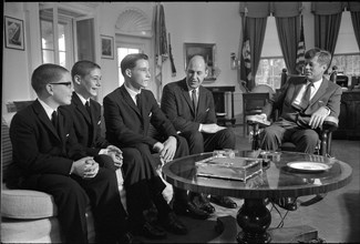 John F. Kennedy receives Ambassador W. T. Davis jr. 1963.