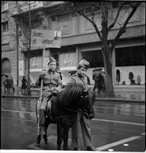 Boys campaigning for soldiers' Christmas; 1939.