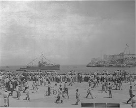 Cuba receives nine warships from the USA, Havana 1947.