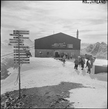 Top station of the cableway Corviglia - Piz Nair 1962.