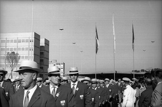 Rome 1960: Opening ceremony, entering of the Swiss team.