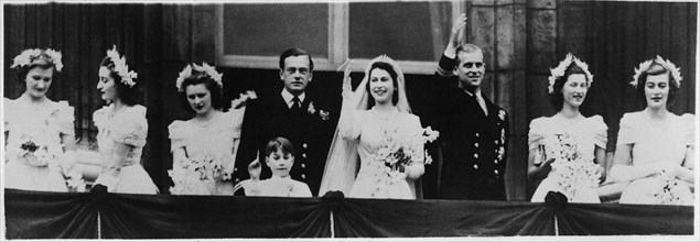 Wedding of Elizabeth II. and Lt. Philip Mountbatten .