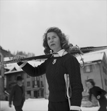 Duchess of Alba in her holidays in Switzerland .