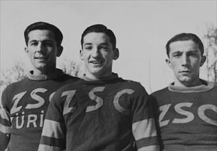 Charly Kessler, Heini Lohrer, Herbert Kessler, ZSC, around 1936.