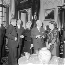 Max Petitpierre, Paul Chaudet , Mrs. Guisan, General Guisan, Mrs. Chaudet, 1959.