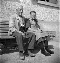 Married couple Gräser-Knecht, diamond wedding in Frauenfeld 1945.