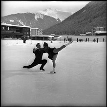 Frances Defoe and Norris Bowden in Davos 1953.