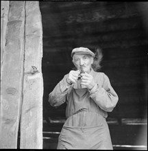 Man in Marmorera around 1953.