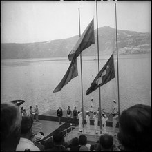 Olympic Games Rome 1960: Winners ceremony with Larcher-Hürlimann.