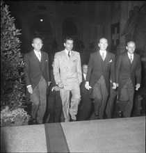 State visit of Shah Reza Pahlavi, with E. Celio in Berne 1948.