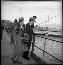 Thomas E. Dewey and his wife in Lucerne, 1949