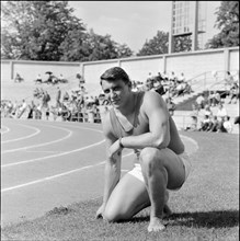 Shotputter Bruno Graf, 1960.