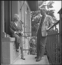 Wilhelm Gimmi and his wife, Chexbres 1956 .