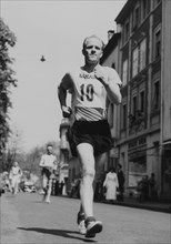 Mustermesse Walking 1954 Basle: winner Gabriel Reymond.