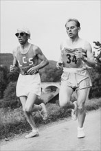 Marathon swiss championsnip 1956 Berne: 2 Hans Studer, Jules Zehnder wins.