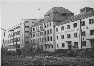 Knorr AG food factory after bombing through american bombers 1944