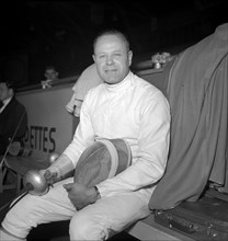 Lieutenant Colonel Fernand Thiv©baud, swiss army fencing champion 1945 .