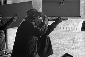 Hans Sinniger, sport shooter; shooting festival in Thoune 1969.