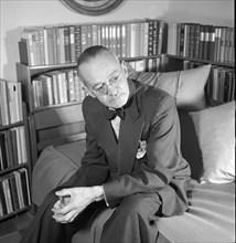 Author Paul Altherr at home, Zurich 1957.