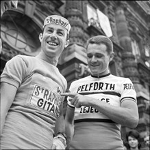 Cyclist Henri Anglade (right) at the Tour of Switzerland ca. 1962.