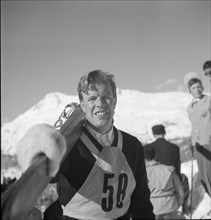 Ski jumper Asbjorn Ruud, St. Moritz ca. 1947 .