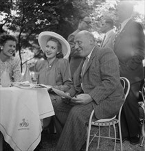 Anne-Marie Blanc, Linda Darnell and Heinrich Gretler 1947.