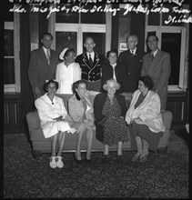 Stafford Cripps (top, 2nd r), stay at Bircher-Benner clinique. Zurich 1949