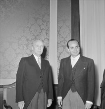 Federal president Thomas Holenstein and ambassador Prosper Carbonell 1958.