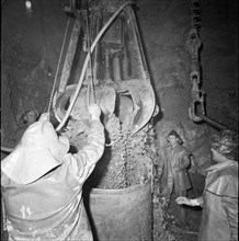 Great Sankt Bernhard tunnel under construction, 1960.