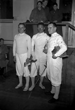 Swiss Fencing Championship 1944 Zurich: 3 Widemann, 1 Stocker, 2 Greter