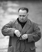 Eugène Sutter, founder of agency Photopress; ca. 1950.