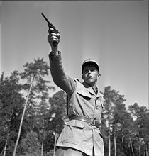 Lieutnant Hans Aeschlimann, military tetrathlon 1949.