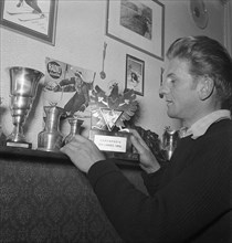 Georges Schneider, Swiss skier, 1949.