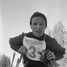 Othmar Schneider, skier from Austria, ca. 1950.