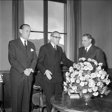 Herrero, Federal Councillor Petitpierre and Alvaro Alsogaray in Berne 1959.