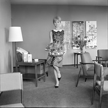 Actress France Anglade, Geneva 1965.