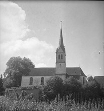 Historic church in Wohlenschwil, built in the 12th century, 1946