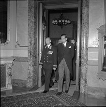 USSR ambassador Pavel Erchov (L), Berne 1955.