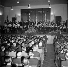 Ludwig Erhard, honorary doctor at commercial college St. Gallen 1962.