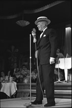 Maurice Chevalier at Palace Hotel, Gstaad 1962 .