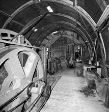 Great Sankt Bernhard tunnel under construction, 1960.