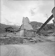 Great Sankt Bernhard tunnel under construction, 1960.