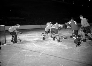 Ice Hockey World Championship Zurich 1953: Sweden - Germany.