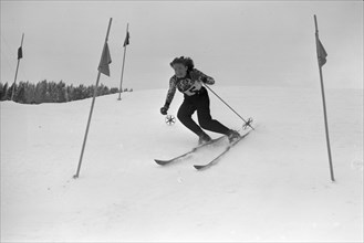 Ladies slalom in Gstaad 1944: Dorli Meier