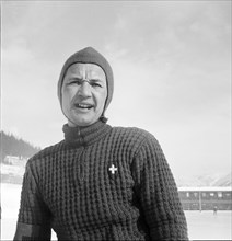 Speed skater Jakob Altenburger, ca. 1947.