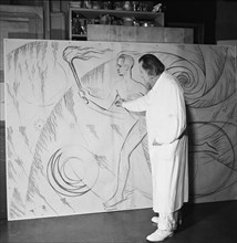 Painter Eugen Niederer, Basel 1951.